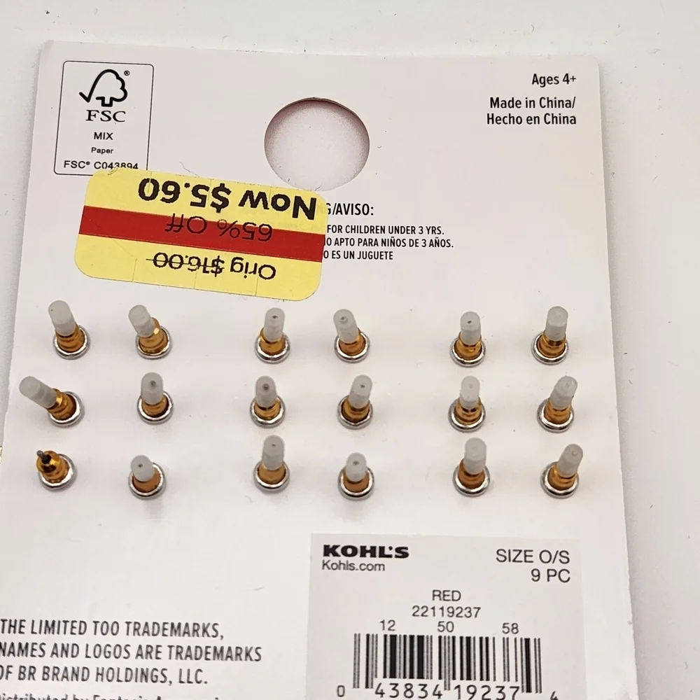 Limited Too Festive Kids Earring Set - Red, Green, Gold